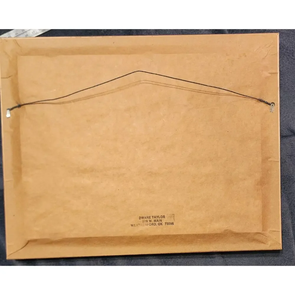 Native American Real Arrow Head and Matted Painting Framed Flower Bowls - Picture 7 of 7